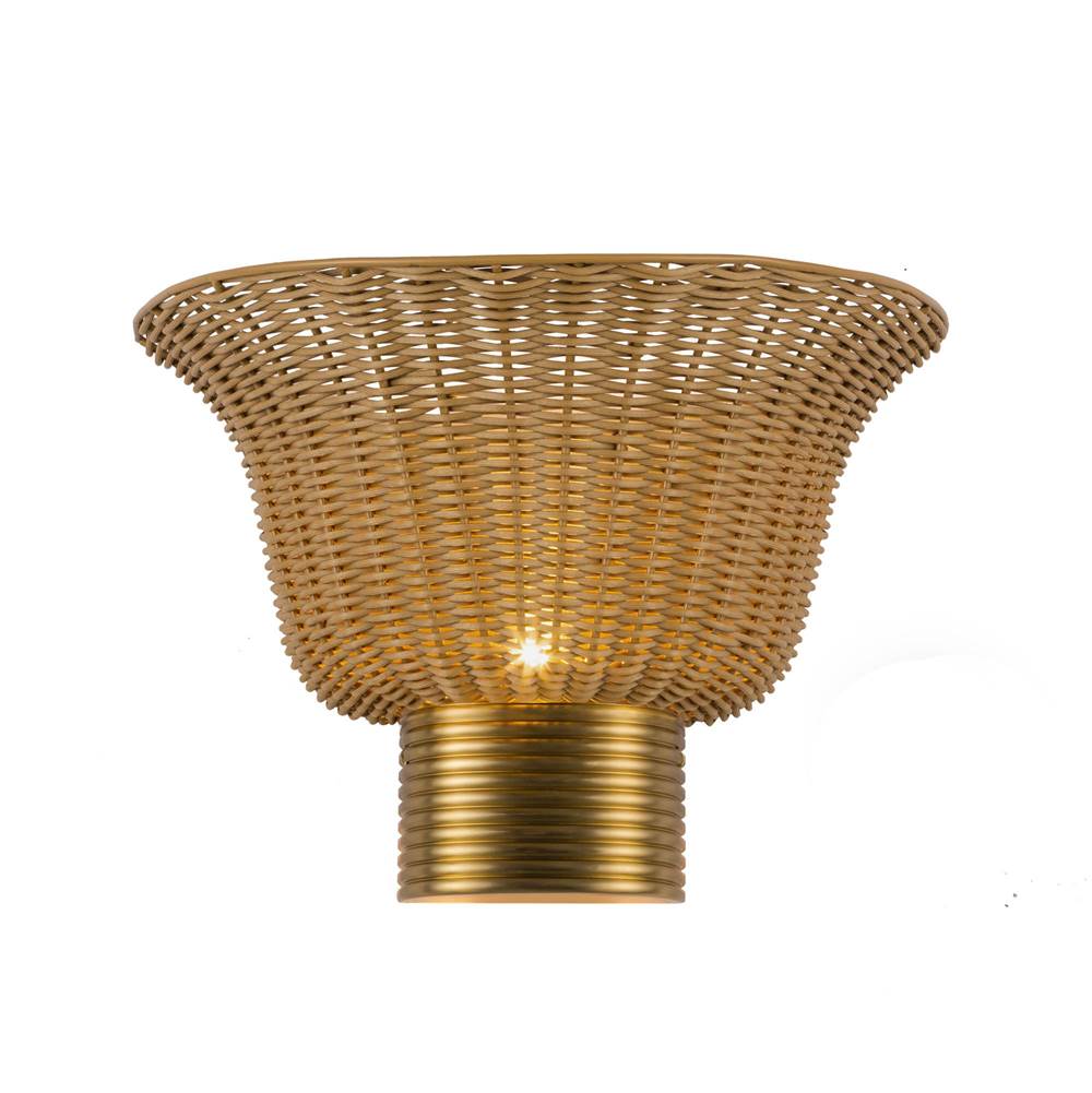 Alora Lighting Rancho 14-in Brushed Gold Socket Wall/vanity Light