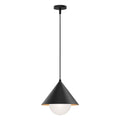Alora Lighting Remy 14-in Brushed Gold/opal Glass 1 Light Pendant