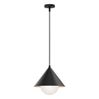 Alora Lighting Remy 14-in Brushed Gold/opal Glass 1 Light Pendant