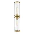 Alora Lighting Revolve Ii Revolve Ii Clear Glass/natural Brass 2 Lights Wall/vanity