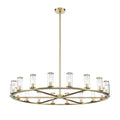 Alora Lighting Revolve Clear Glass/natural Brass 18 Lights Chandeliers