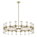 Alora Lighting Revolve Clear Glass/natural Brass 36 Lights Chandeliers
