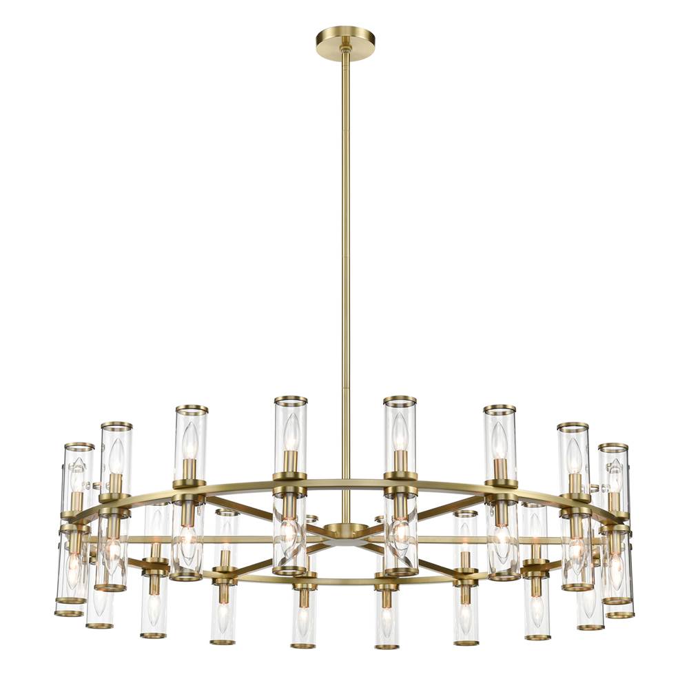 Alora Lighting Revolve Clear Glass/natural Brass 36 Lights Chandeliers