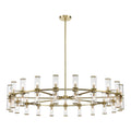 Alora Lighting Revolve Clear Glass/natural Brass 42 Lights Chandeliers
