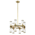 Alora Lighting Revolve Clear Glass/natural Brass 12 Lights Chandeliers