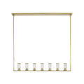 Alora Lighting Revolve Clear Glass/natural Brass 7 Lights Linear Pendant