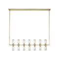 Alora Lighting Revolve Clear Glass/natural Brass 14 Lights Linear Pendant
