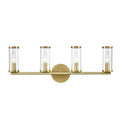Alora Lighting Revolve Clear Glass/natural Brass 4 Lights Wall/vanity