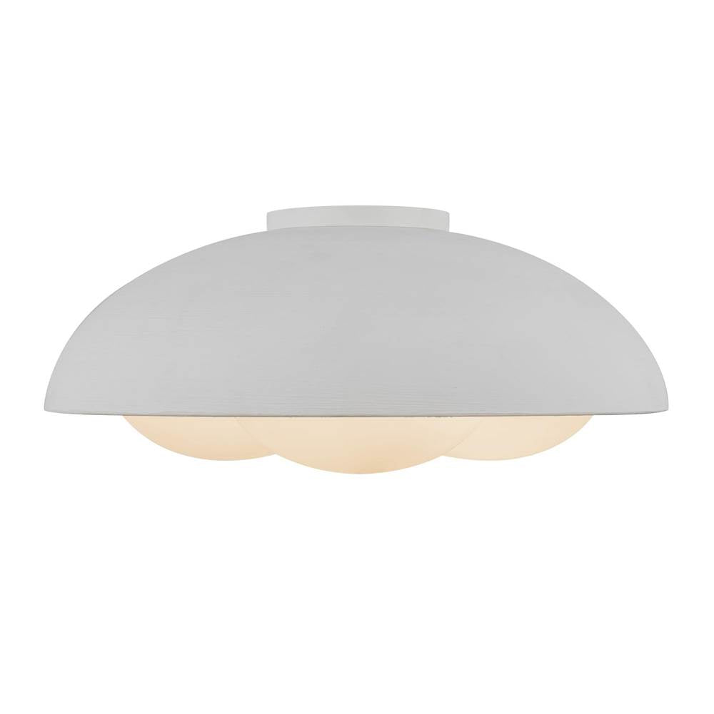 Alora Lighting Robyn 16-in Antique White/opal Glass Socket Flush Mount