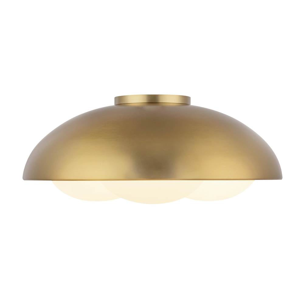 Alora Lighting Robyn 16-in Antique White/opal Glass Socket Flush Mount