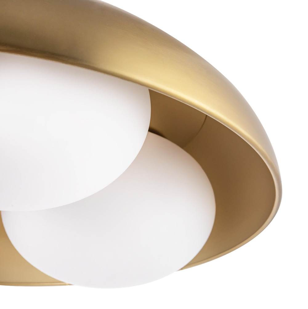 Alora Lighting FM495316BGOP Brushed Gold,Opal Glass Robyn 16-in Brushed Gold/opal Glass Socket Flush Mount Image 2