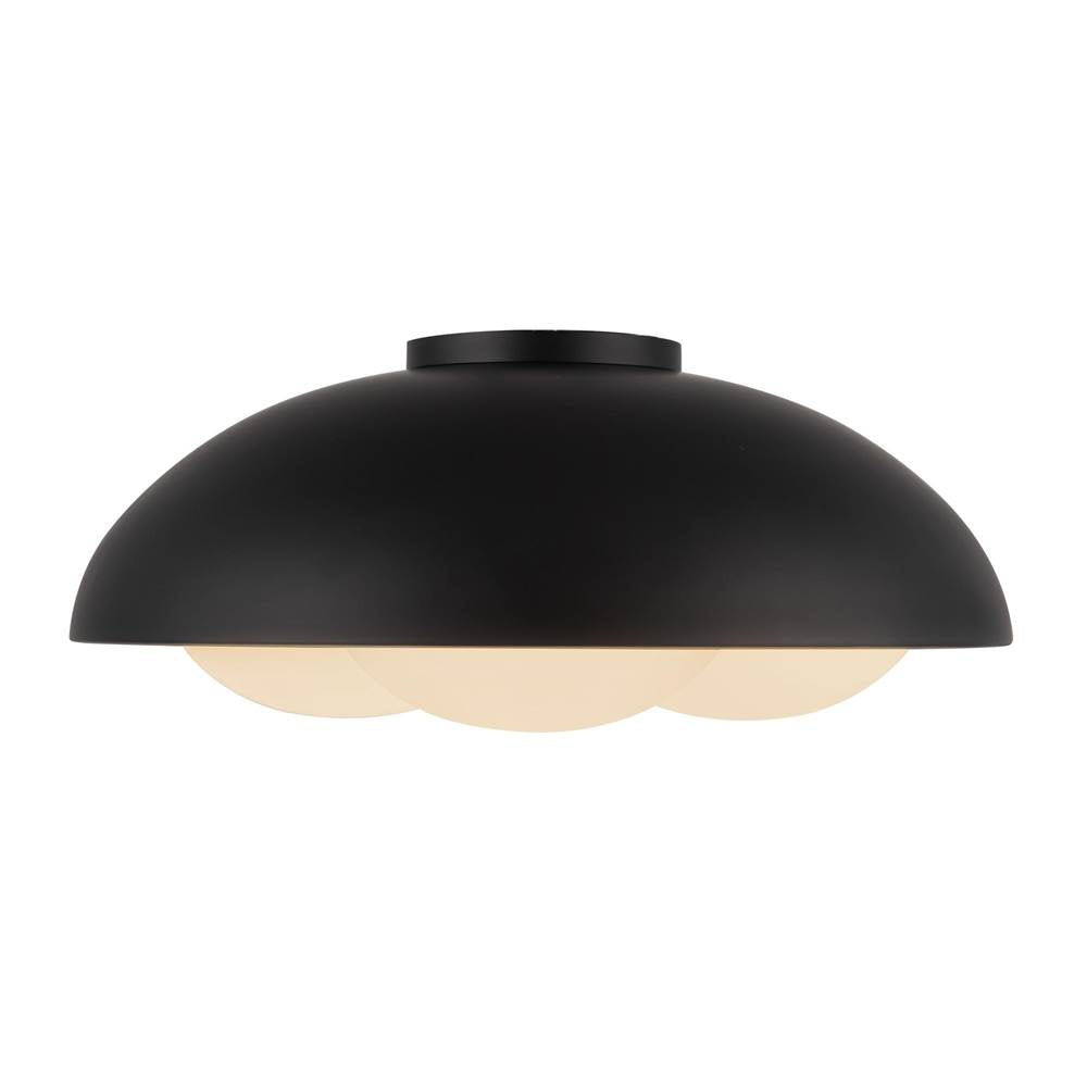 Alora Lighting Robyn 16-in Antique White/opal Glass Socket Flush Mount