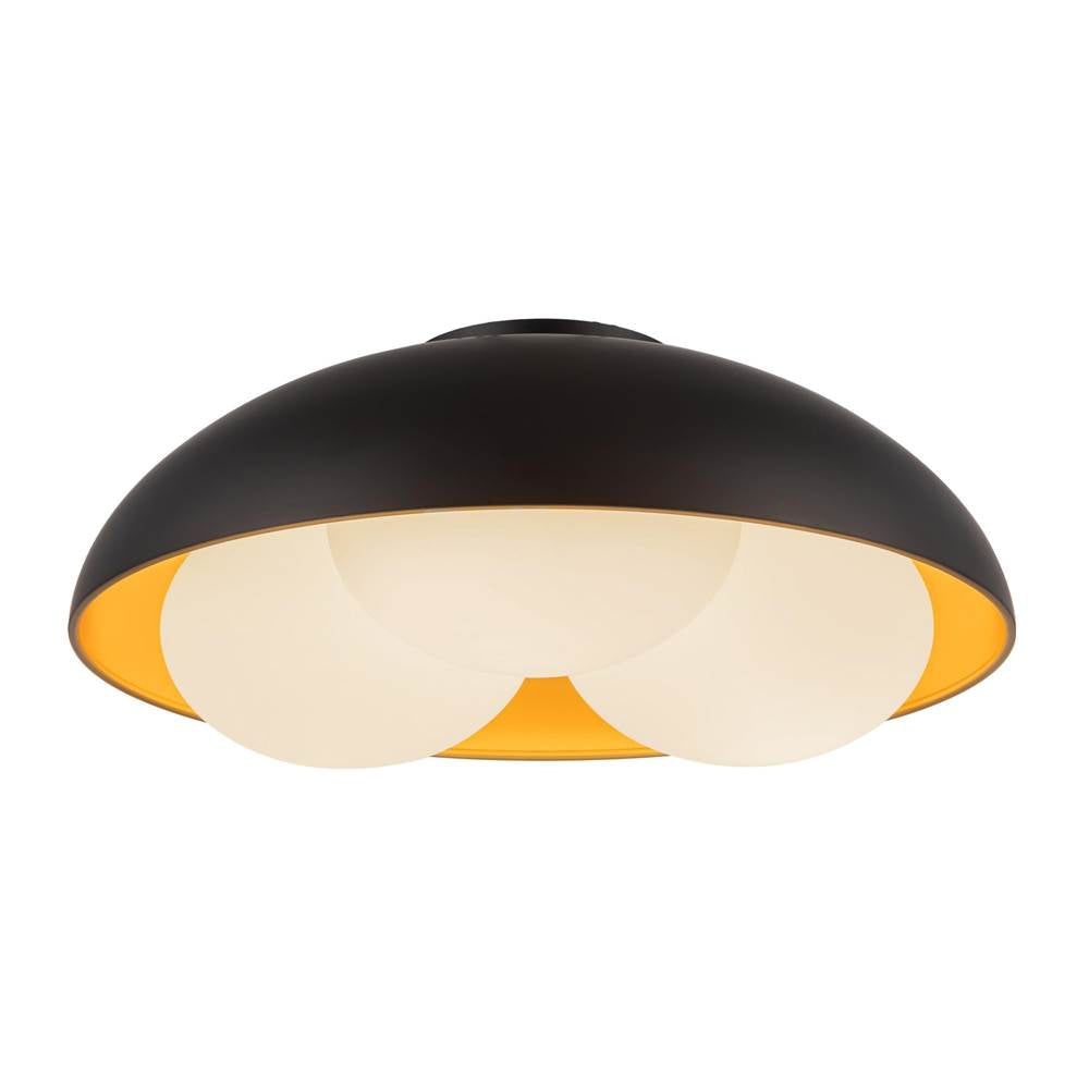 Alora Lighting FM495316MBOP Matte Black,Opal Glass Robyn 16-in Matte Black/opal Glass Socket Flush Mount Image 5