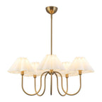 Alora Lighting Rosemary 31-in Brushed Gold/folded White Socket Chandelier