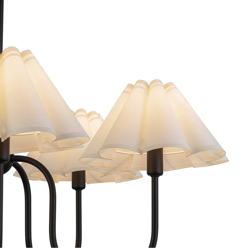 Alora Lighting CH610530MBFW Matte Black,Folded White Rosemary 31-in Matte Black/folded White Socket Chandelier Image 4