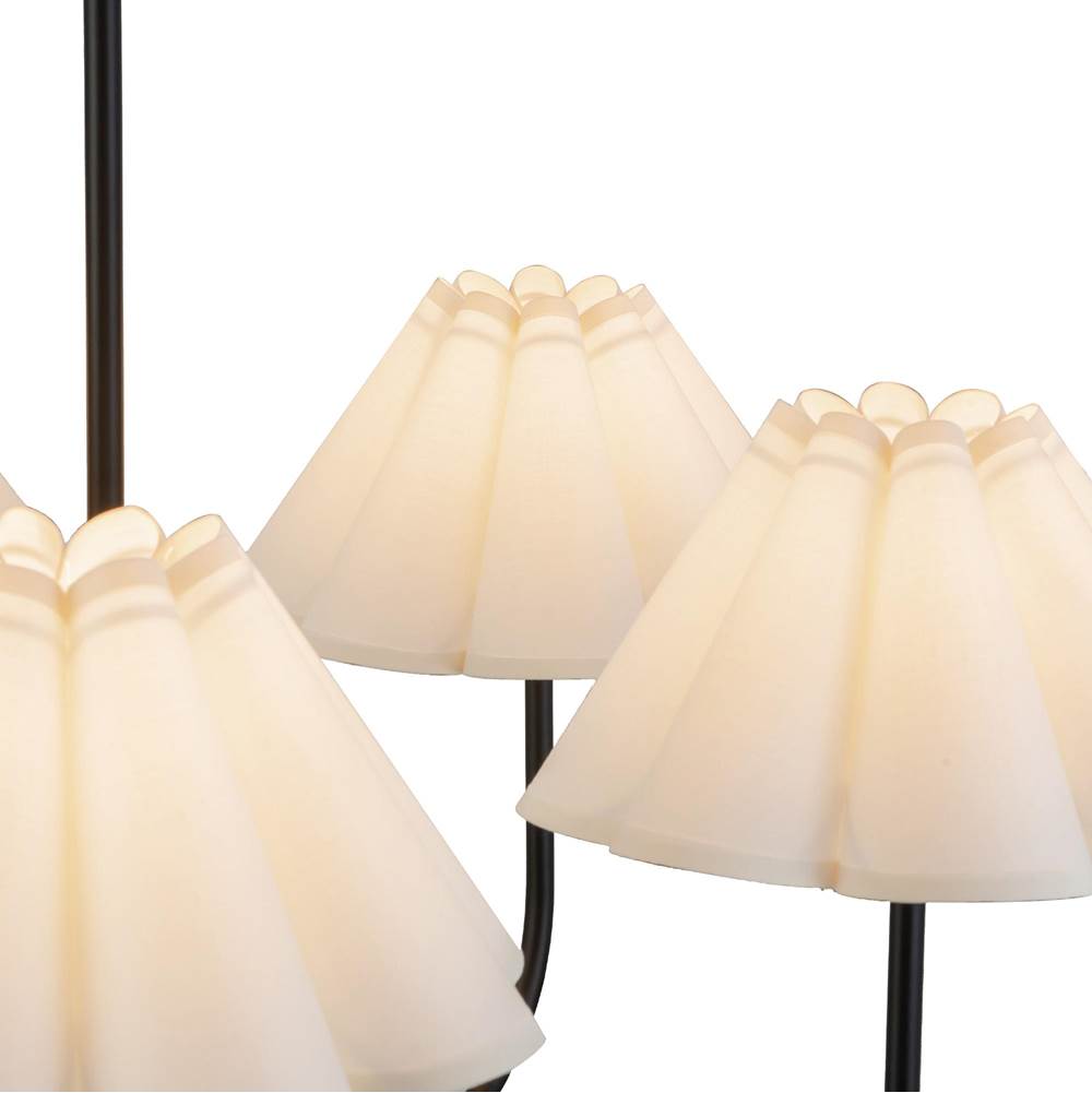 Alora Lighting CH610530MBFW Matte Black,Folded White Rosemary 31-in Matte Black/folded White Socket Chandelier Image 3