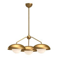 Alora Lighting Rubio 28-in Aged Gold/opal Matte Glass 3 Lights Chandeliers