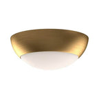 Alora Lighting Rubio 11-in Aged Gold/opal Matte Glass 2 Lights Flush Mount