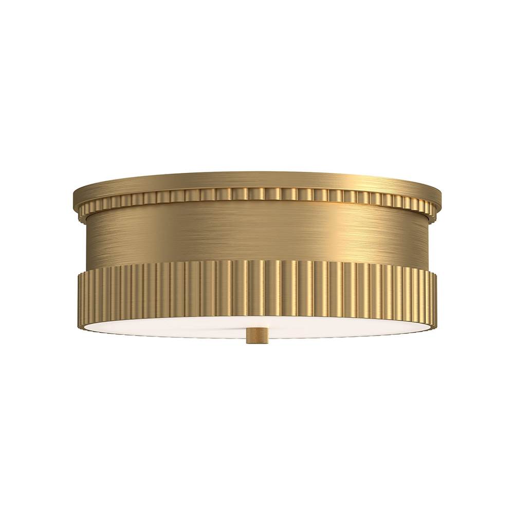 Alora Lighting Rue 14-in Brushed Gold 3 Lights Flush Mount