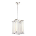 Alora Lighting PD339415PNCR-UNV Polished Nickel,Ribbed Glass Sabre 11-in Polished Nickel/ribbed Glass Led Pendant Image 1