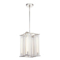 Alora Lighting Sabre 11-in Polished Nickel/ribbed Glass Led Pendant