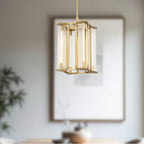 Alora Lighting PD339415VBCR-UNV Ribbed Glass,Vintage Brass Sabre 11-in Ribbed Glass/vintage Brass Led Pendant Image 2