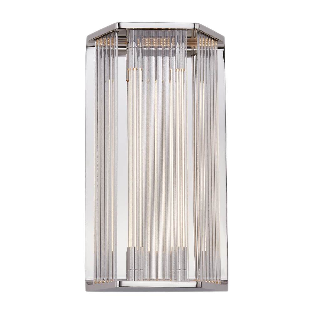 Alora Lighting Sabre 16-in Polished Nickel/ribbed Glass Led Wall/vanity