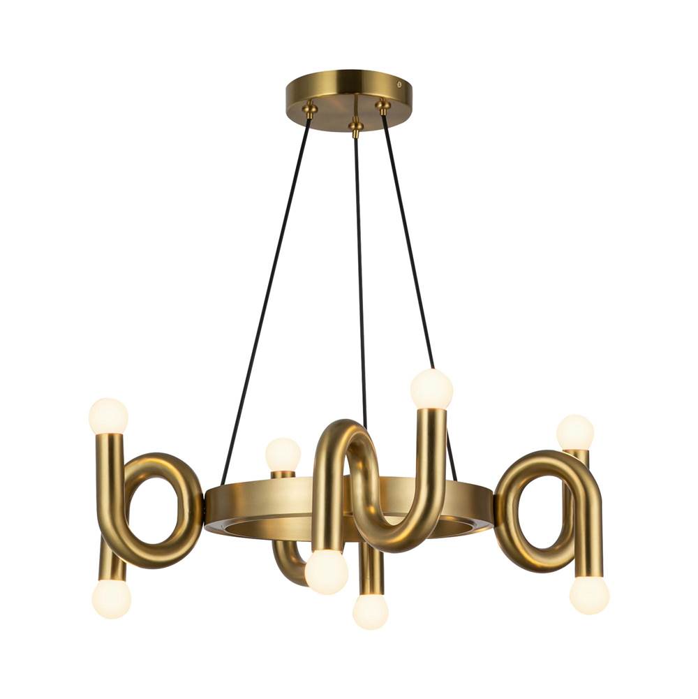 Alora Lighting Sadie 23-in Brushed Gold Socket Chandelier