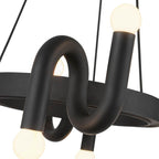 Alora Lighting CH420823MB Matte Black Sadie 23-in Matte Black Socket Chandelier Image 2
