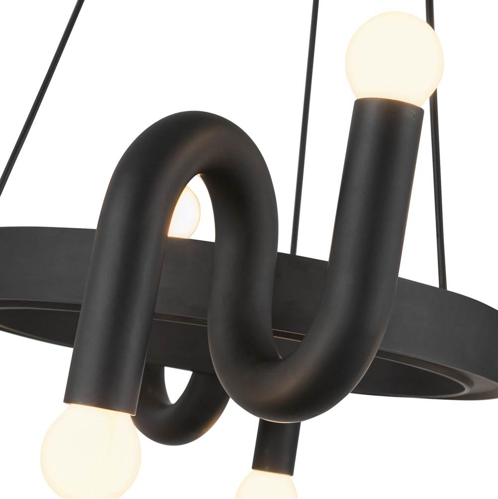 Alora Lighting CH420823MB Matte Black Sadie 23-in Matte Black Socket Chandelier Image 2