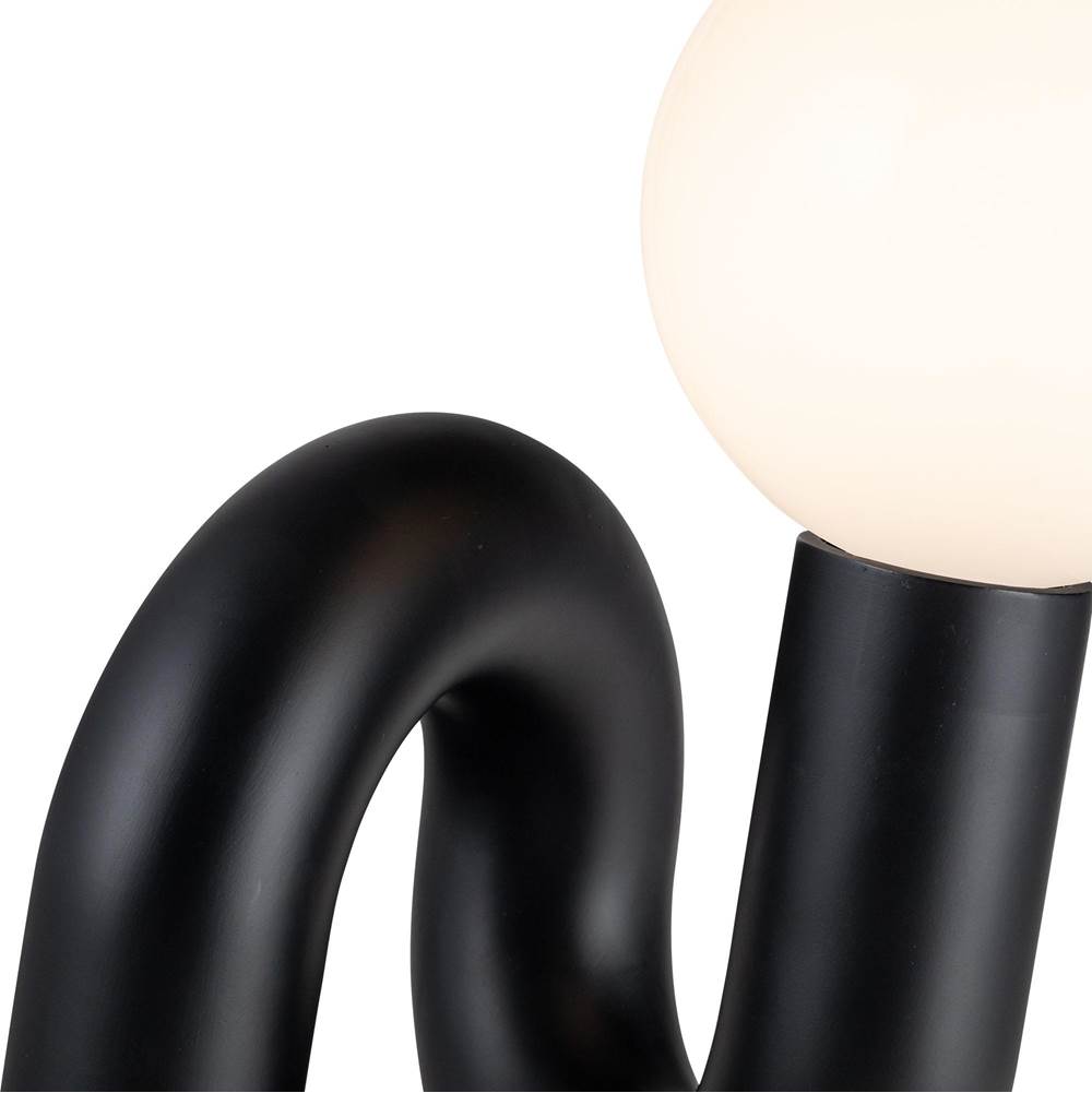Alora Lighting TL420107GBK Gloss Black Sadie 6-in Glossy Black Socket Table Lamp Image 3