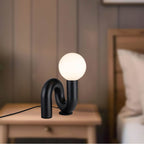 Alora Lighting TL420107GBK Gloss Black Sadie 6-in Glossy Black Socket Table Lamp Image 2