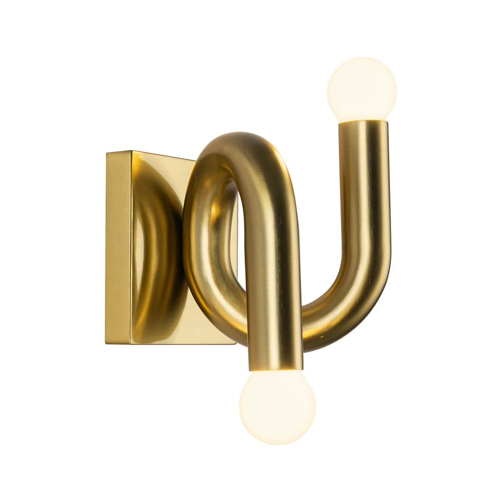 Alora Lighting Sadie 6-in Brushed Gold Socket Wall Vanity