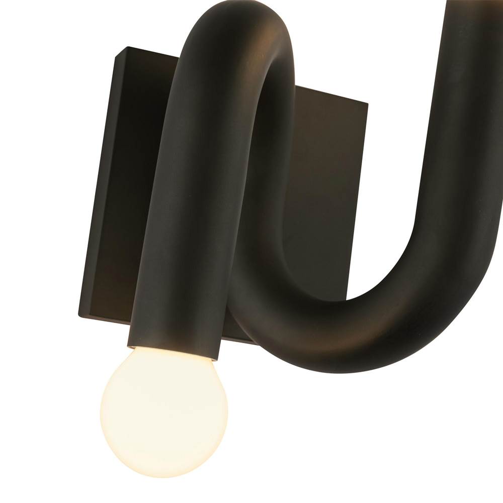 Alora Lighting WV420206MB Matte Black Sadie 6-in Matte Black Socket Wall Vanity Image 2