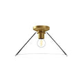 Alora Lighting Salem 14-in Brushed Gold/clear Glass 1 Light Flush Mount