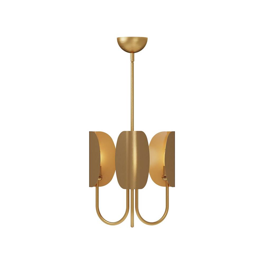 Alora Lighting Seno 15-in Aged Gold 3 Lights Chandeliers