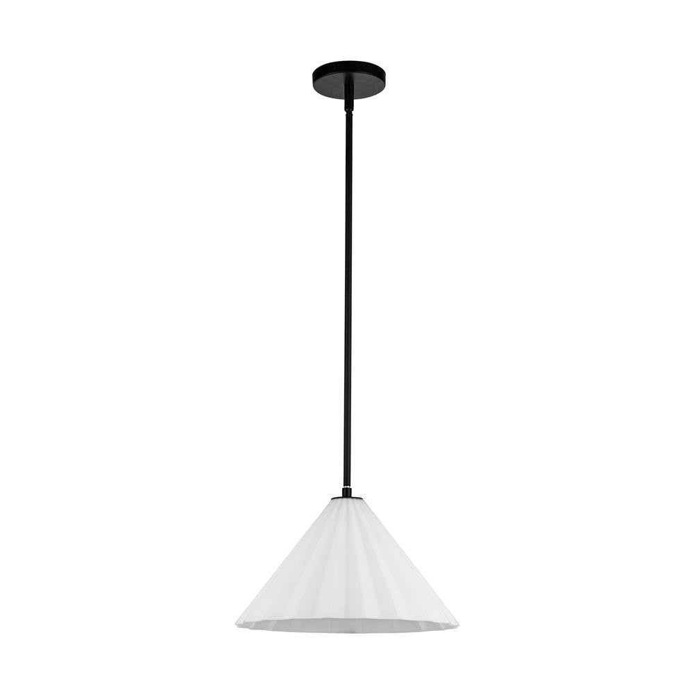 Alora Lighting Serena 14-in Aged Brass/opal Glass 1 Light Pendant