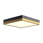 Alora Lighting Sydney 11-in Aged Gold/matte Black Led Flush Mount