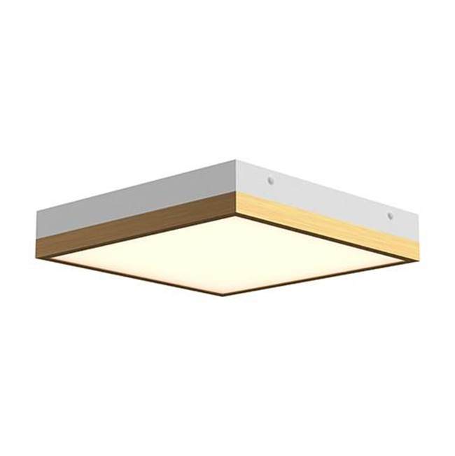 Alora Lighting Sydney 11-in Aged Gold/matte Black Led Flush Mount