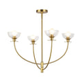 Alora Lighting CH515226BGCL Brushed Gold,Clear Glass Sylvia 26-in Brushed Gold/clear Glass 4 Lights Chandelier Image 1