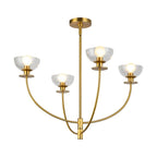 Alora Lighting CH515226BGCL Brushed Gold,Clear Glass Sylvia 26-in Brushed Gold/clear Glass 4 Lights Chandelier Image 4