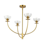 Alora Lighting CH515226BGCL Brushed Gold,Clear Glass Sylvia 26-in Brushed Gold/clear Glass 4 Lights Chandelier Image 3