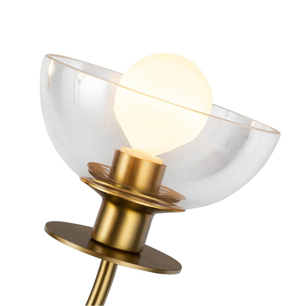 Alora Lighting CH515226BGCL Brushed Gold,Clear Glass Sylvia 26-in Brushed Gold/clear Glass 4 Lights Chandelier Image 2
