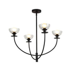 Alora Lighting CH515226MBCL Matte Black,Clear Glass Sylvia 26-in Matte Black/clear Glass 4 Lights Chandelier Image 4
