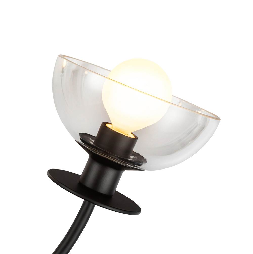 Alora Lighting CH515226MBCL Matte Black,Clear Glass Sylvia 26-in Matte Black/clear Glass 4 Lights Chandelier Image 2
