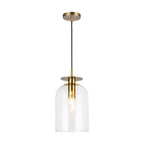 Alora Lighting PD515408BGCL Brushed Gold,Clear Glass Sylvia 8-in Brushed Gold/clear Glass 1 Light Pendant Image 1