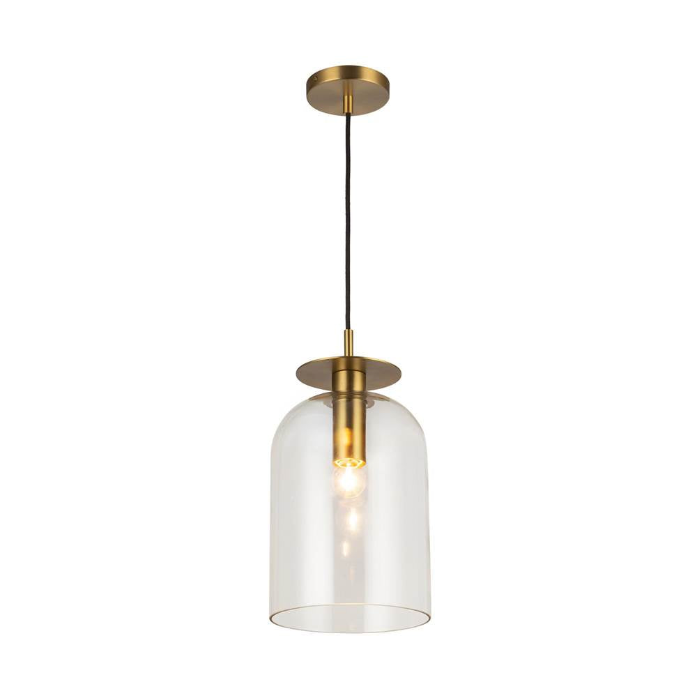 Alora Lighting PD515408BGCL Brushed Gold,Clear Glass Sylvia 8-in Brushed Gold/clear Glass 1 Light Pendant Image 4