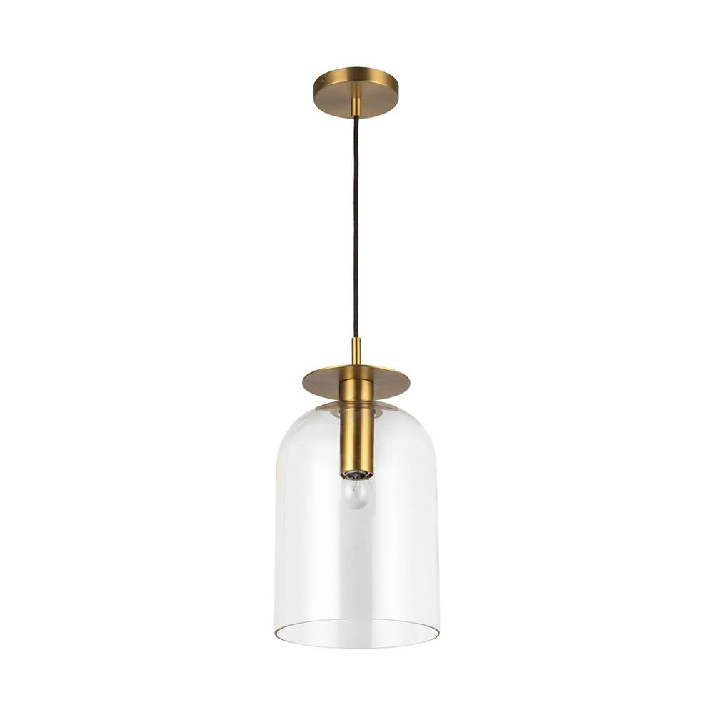 Alora Lighting PD515408BGCL Brushed Gold,Clear Glass Sylvia 8-in Brushed Gold/clear Glass 1 Light Pendant Image 3