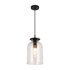 Alora Lighting PD515408MBCL Matte Black,Clear Glass Sylvia 8-in Matte Black/clear Glass 1 Light Pendant Image 4