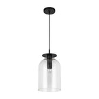 Alora Lighting PD515408MBCL Matte Black,Clear Glass Sylvia 8-in Matte Black/clear Glass 1 Light Pendant Image 3